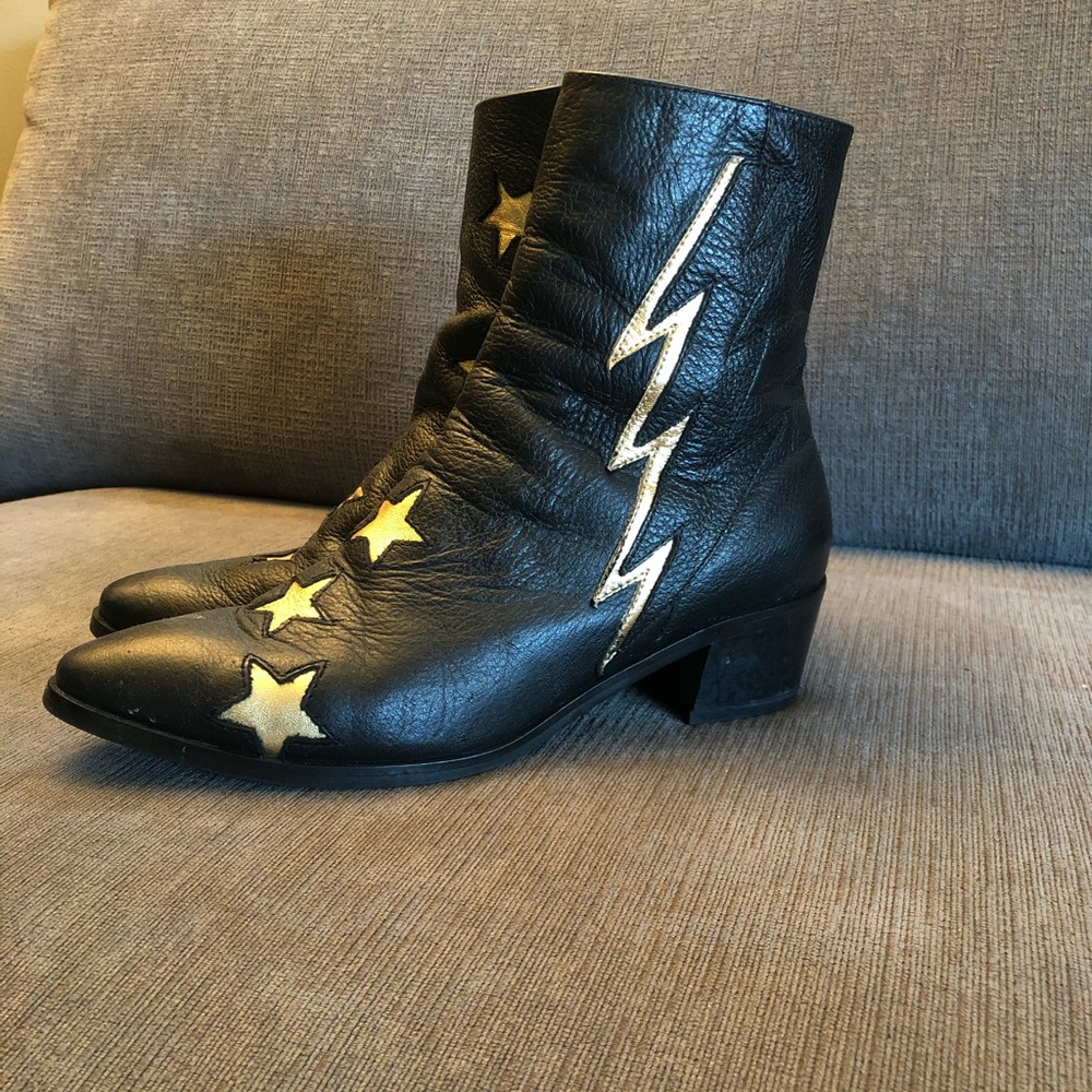 Modern Vice lightning bolt booties